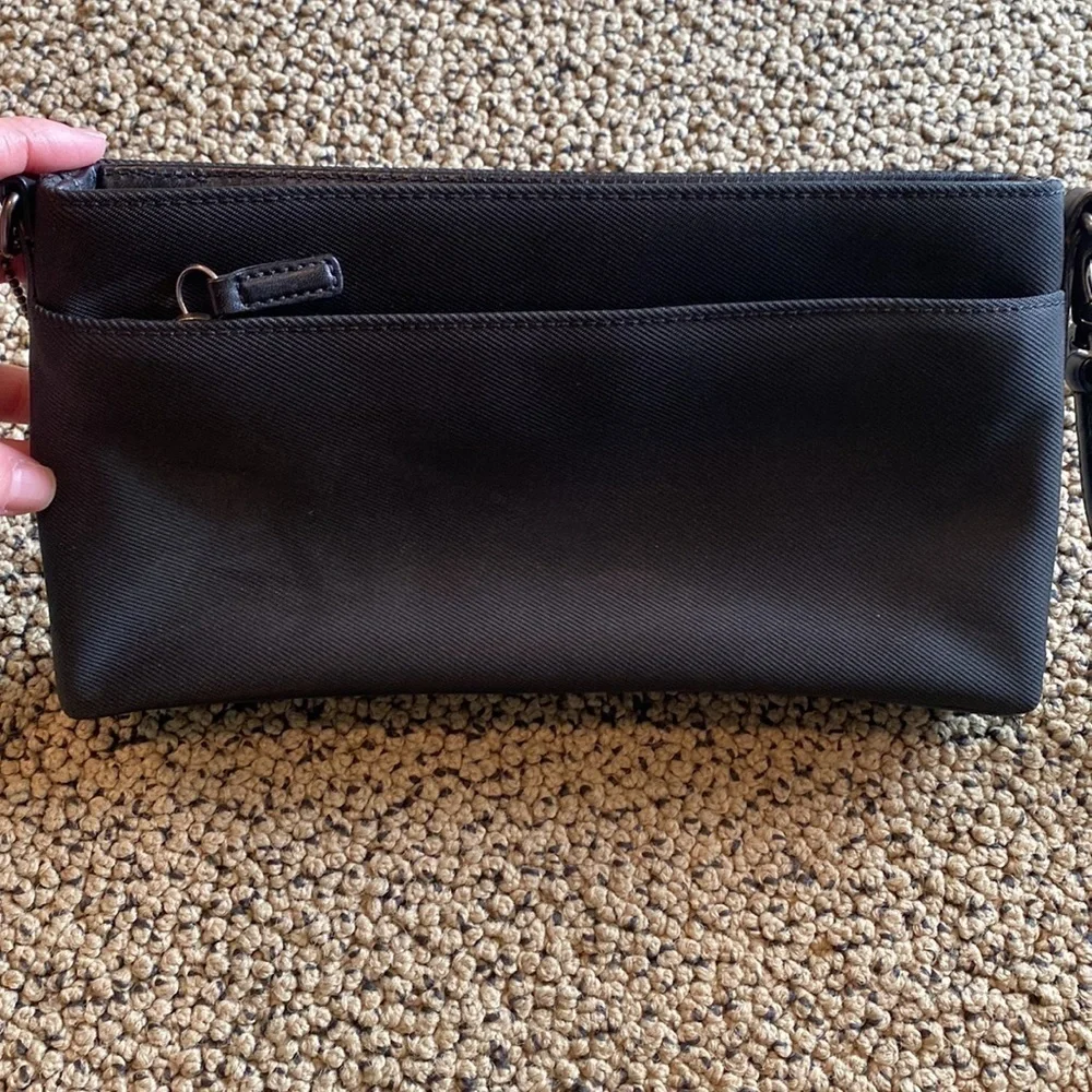 Coach Wristlet/Clutch Nylon & Leather Trim Bag in EUC